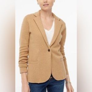 NWT JCrew Factory Schoolboy Sweater Blazer. Size L; color Oatmeal